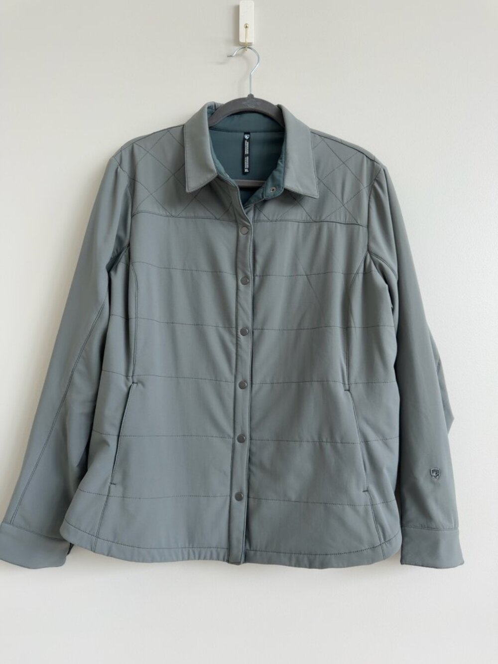 KÜHL Gray Softshell Snap Front Jacket | Stretch Performance Coat | XL